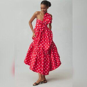 Anthropologie Atsu Sally Bow Midi Dress Sz XS